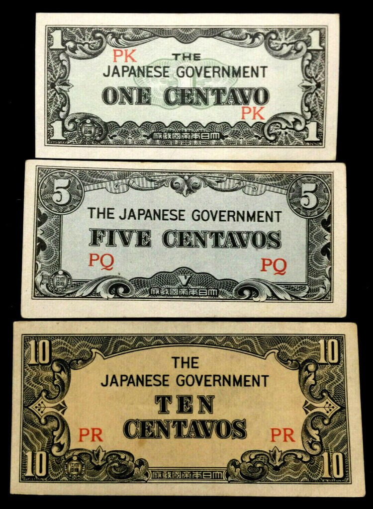 Japanese Government Ten Centavos Bill 1942-1945 The Philippines Invasion