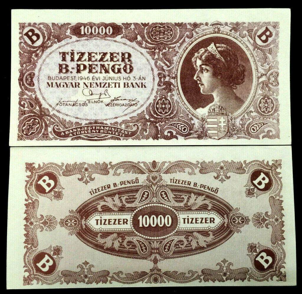 Hungary 10,000,000,000,000,000 Pengo 1946
